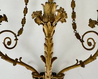 Antique French candle wall sconce            42"h x 18"w 