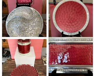 Lots of serving trays, dishes, ice buckets from Julius Knight