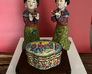 Chinese and Japanese porcelain, carvings, figures, cloisonné, mid to early 20th century. To see all 200+ pictures, visit https://www.sophiasestatesales.com/current-estate-sales and click on the link.