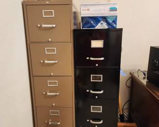5 Drawer and a 4 Drawer File Cabinets 