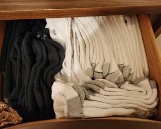 Men's Socks - Look how organized! I'm sure your sock drawer looks like this!!