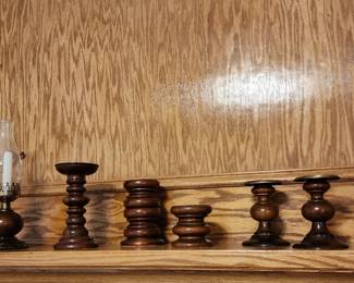 Wooden Candlesticks 