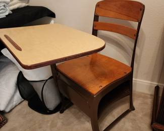 Vintage School Desk - Spent many of days in this Chair!