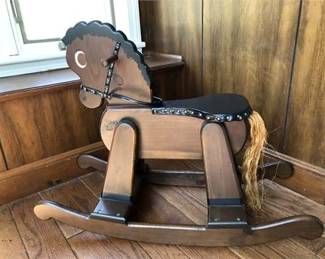 Classic Solid Wood Rocking Horse