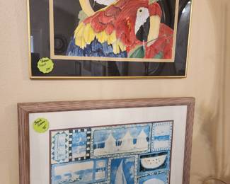 Signed print “Parrots”