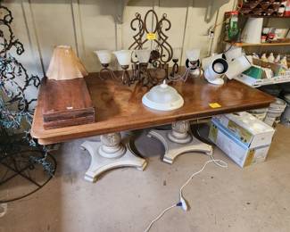Huge double pedestal dining table 