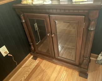 Very nice two door glass front cabinet 