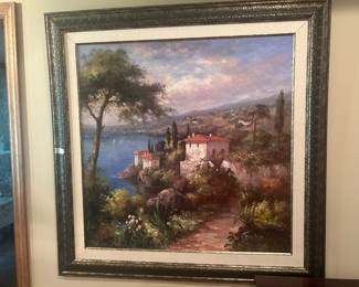 Framed & matted painting