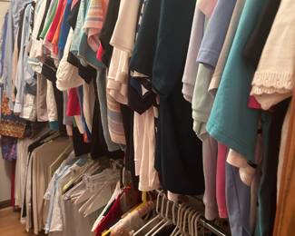 Clothing - Women’s - Tops are medium & petite, pants size 16,  still working on clothes! 