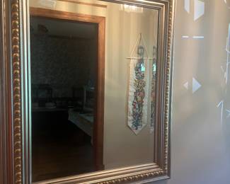 Silver framed mirror
