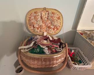 Sewing basket & notions