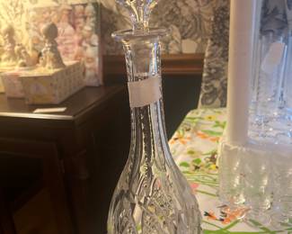 Vintage glass bottle with stopper