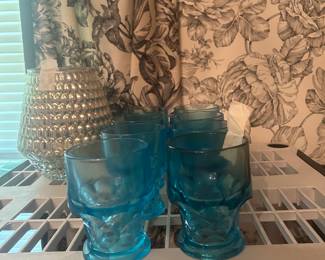 Blue glasses set
