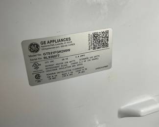 GE info for refrigerator in kitchen