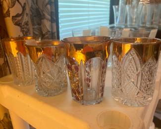 Gold top set of glasses