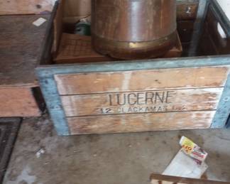 Vintage Lucern milk crate