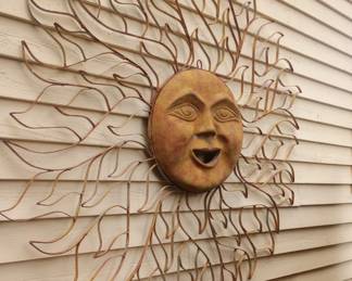 Large outdoor metal sun 