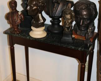 Presidential Busts including many of Lincoln