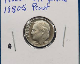Lot 345. 1980 S proof Roosevelt dime