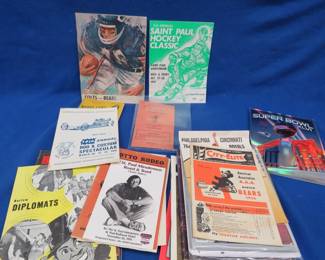 Lot 366. Old sports programs and more