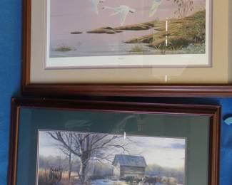 Lot 284. Two framed, matted, signed and numbered prints