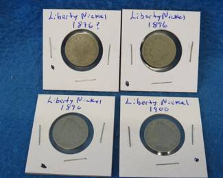 Lot 303. Four Liberty nickels
