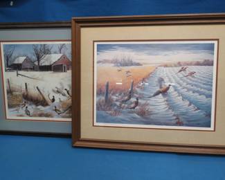 Lot 311. Framed, matted, signed and numbered 321/450 print by Kathy Flynn. Title unknown. Print size 25" x 24". Frame size is 32 1/2" x 26 1/2".