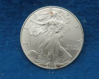 Lot 88. 2006 American Silver Eagle.&nbsp; One ounce of .999 fine silver.