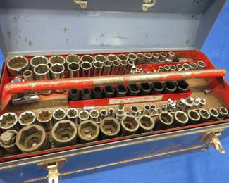 Lot 239. Many Craftsman sockets and ratchets, and at least one Snap-On