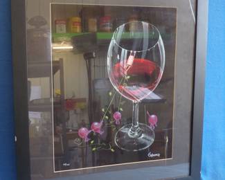 Lot 283. Framed, matted, signed, and numbered 108/375 print by Godard, title unknown. Frame size is 28 1/2" x 24 1/2".