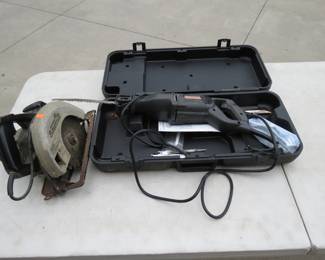 Lot 354. Reciprocating and circular saws