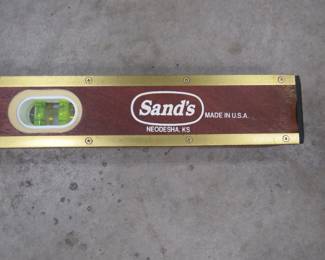 Lot 376. 48" Sands level in very good condition.&nbsp; All 6 bubble vials intact.