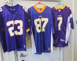 Lot 176. Three Vikings jerseys.: