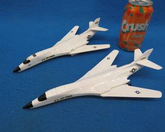 Lot 129. Two Ertl B-1 die-cast bombers.&nbsp; Both have moveable wings and retractable landing gear.