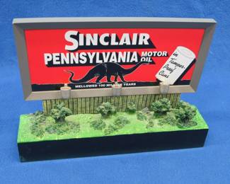 Lot 324. Lighted Sinclair billboard bank, untested with no power cord