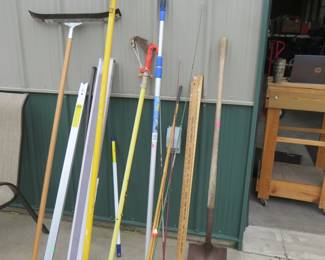 Lot 201. Long-handled tools