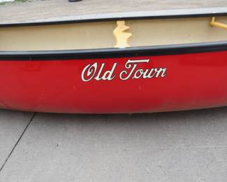 Lot 11. 12' Old Town Stillwater fiberglass canoe in excellent condition