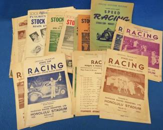Lot 179. 1952 And 1953 racing programs from Honolulu Stadium