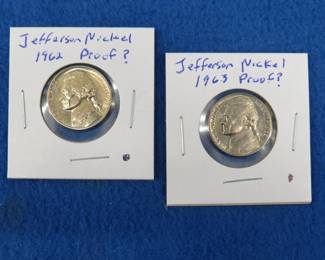 Lot 57. Jefferson nickels from 1962 & 1963