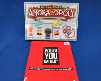 Lot 95. "Anokaopoly" and "Who'd You Rather" games