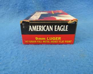 Lot 257. American Eagle 9mm Luger.&nbsp; 147 grain FMJ.&nbsp; 48 rounds.