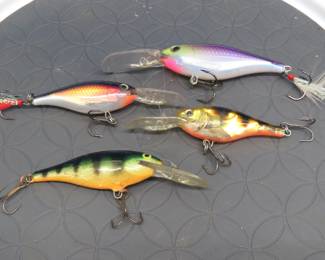 Lot 63. Four Rapala crankbaits