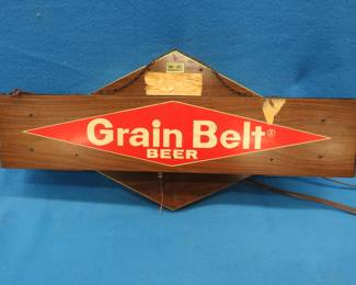 Lot 319. 1971 back-lit Grain Belt sign
