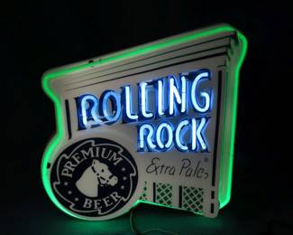 Lot 30. Rolling Rock electric sign.