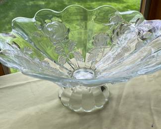 Bohemia Glass Pedestal Fruit Bowl