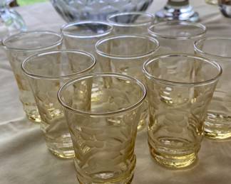 Vintage amber glasses