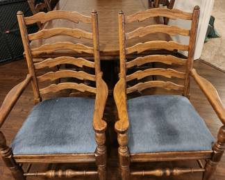 2 Arm Chairs part of Farmhouse Table Set