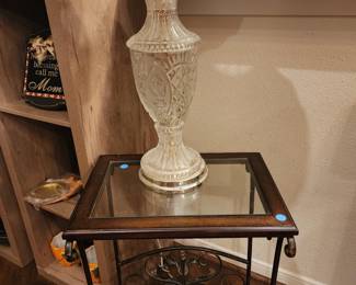 Side Table - Crystal Lamp - we have 2
