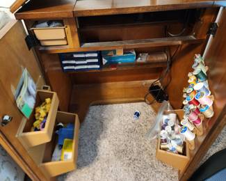 Inside Sewing Cabinet