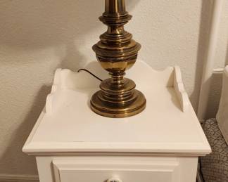White Nightstand with 1 Drawer